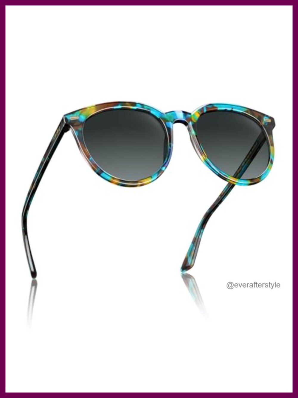 Round Oversized Acetate Polarized Sunglasses UV Protection Beach Driving